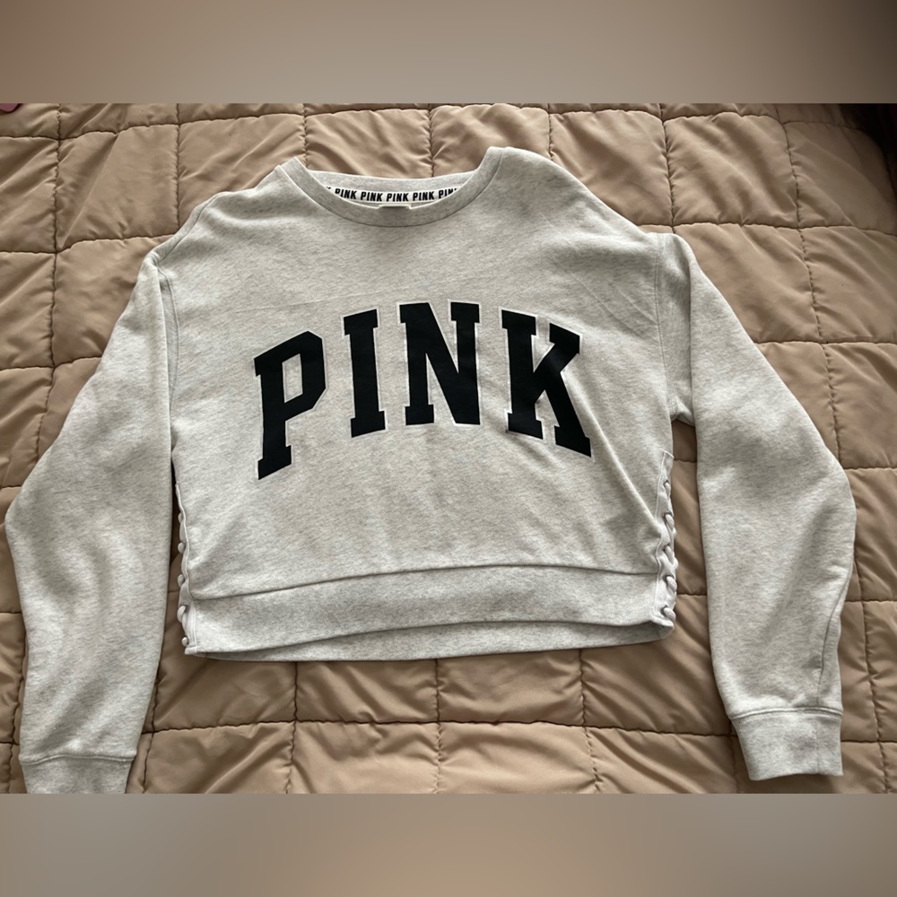 Medium PINK Cropped Sweatshirt